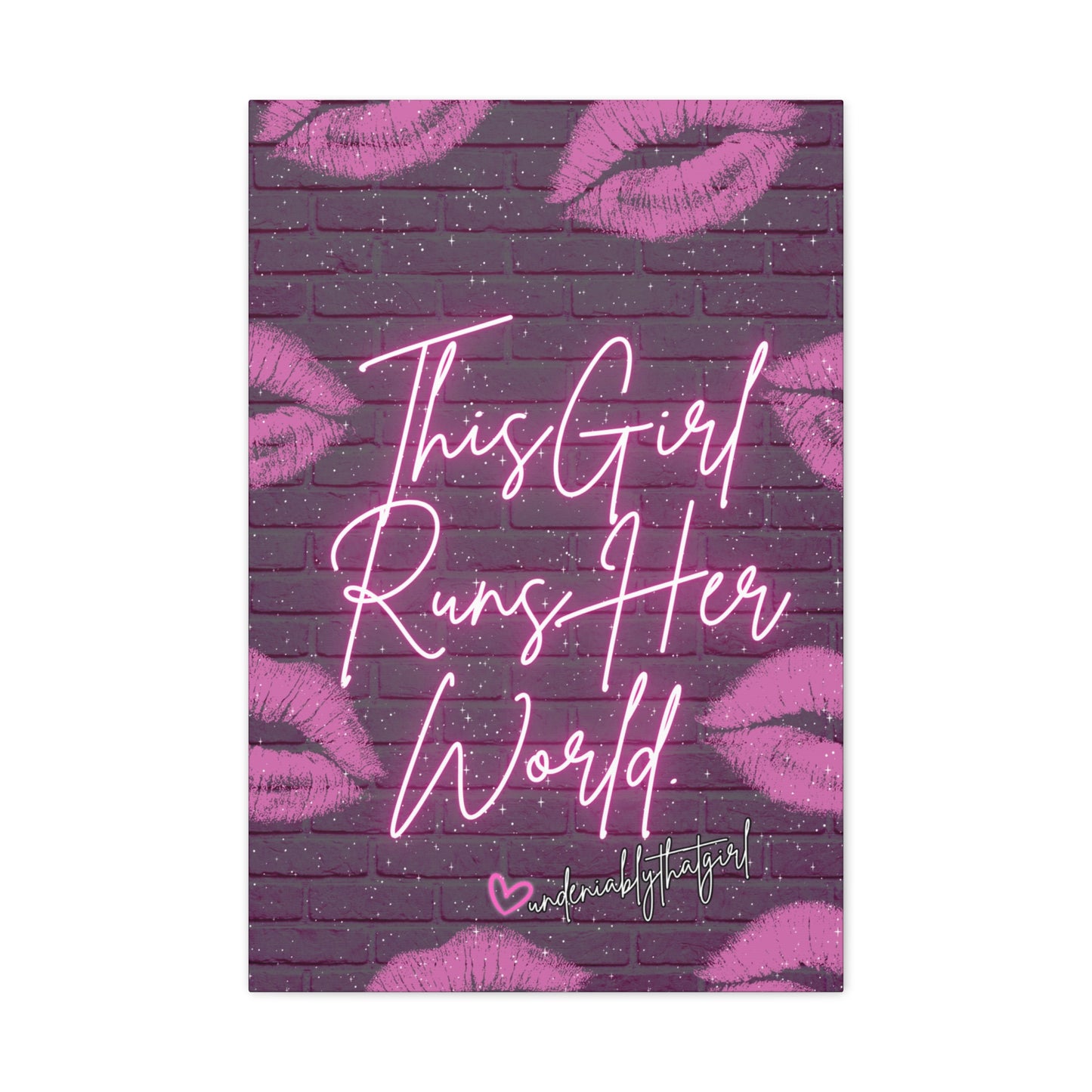 Runs Her World Matte Canvas