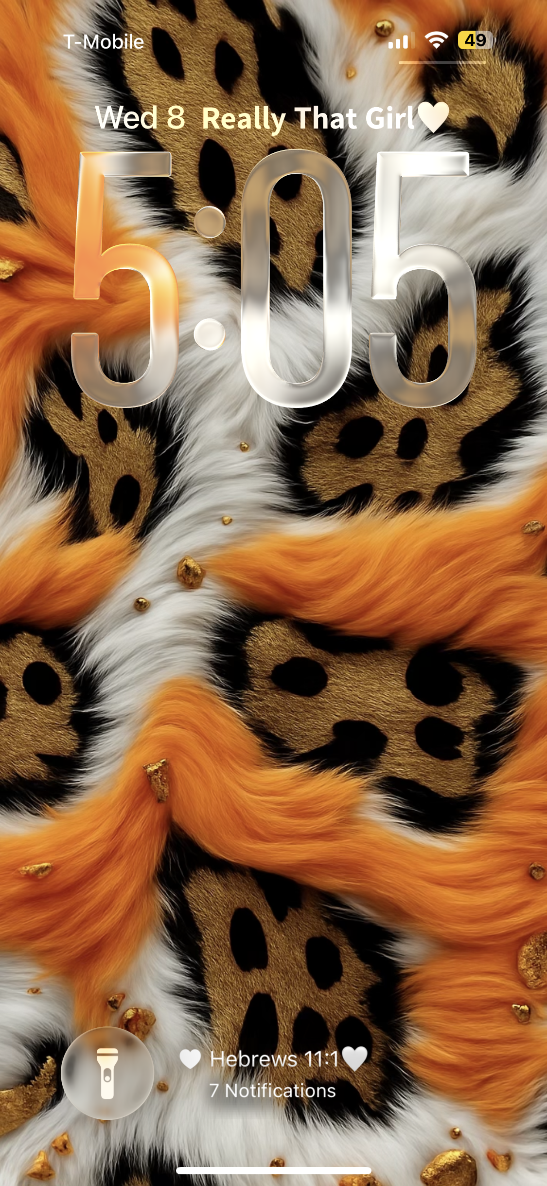 Orange Boujee Print Wallpaper