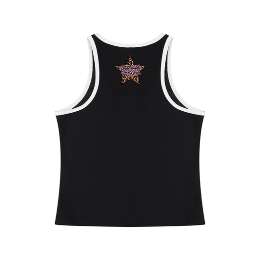 Basic Color Block Cropped Tank Top