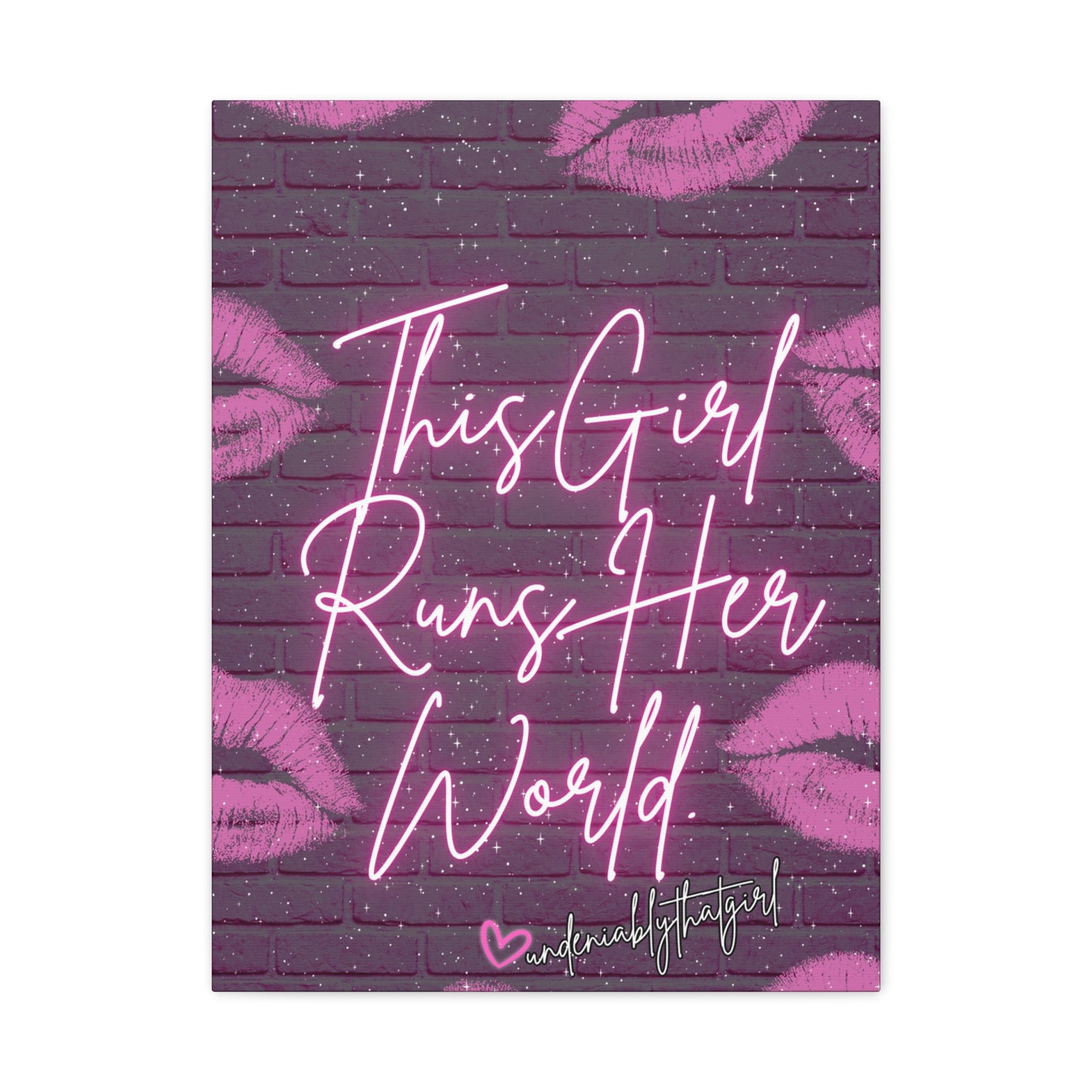 Runs Her World Matte Canvas