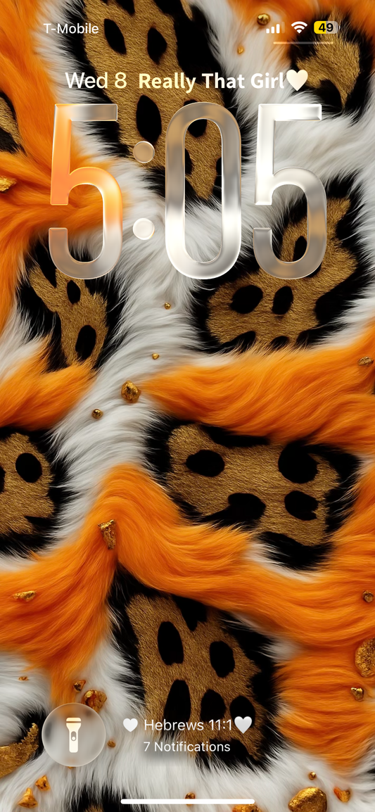 Orange Boujee Print Wallpaper