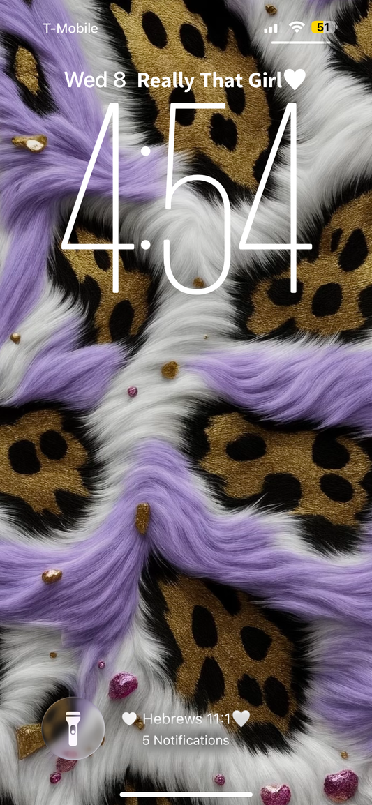 Purple Boujee Print Wallpaper