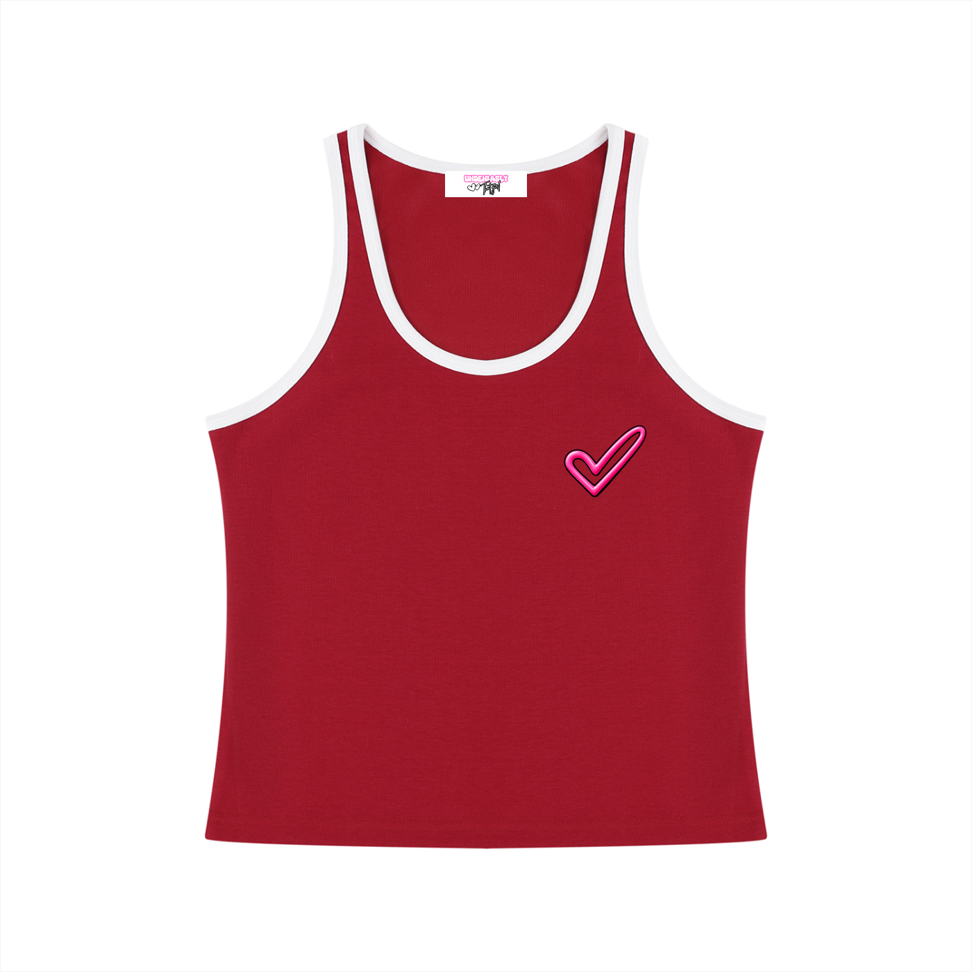 Basic Color Block Cropped Tank Top