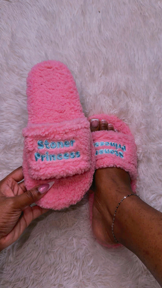 Pink Stoner Princess Mood Slides