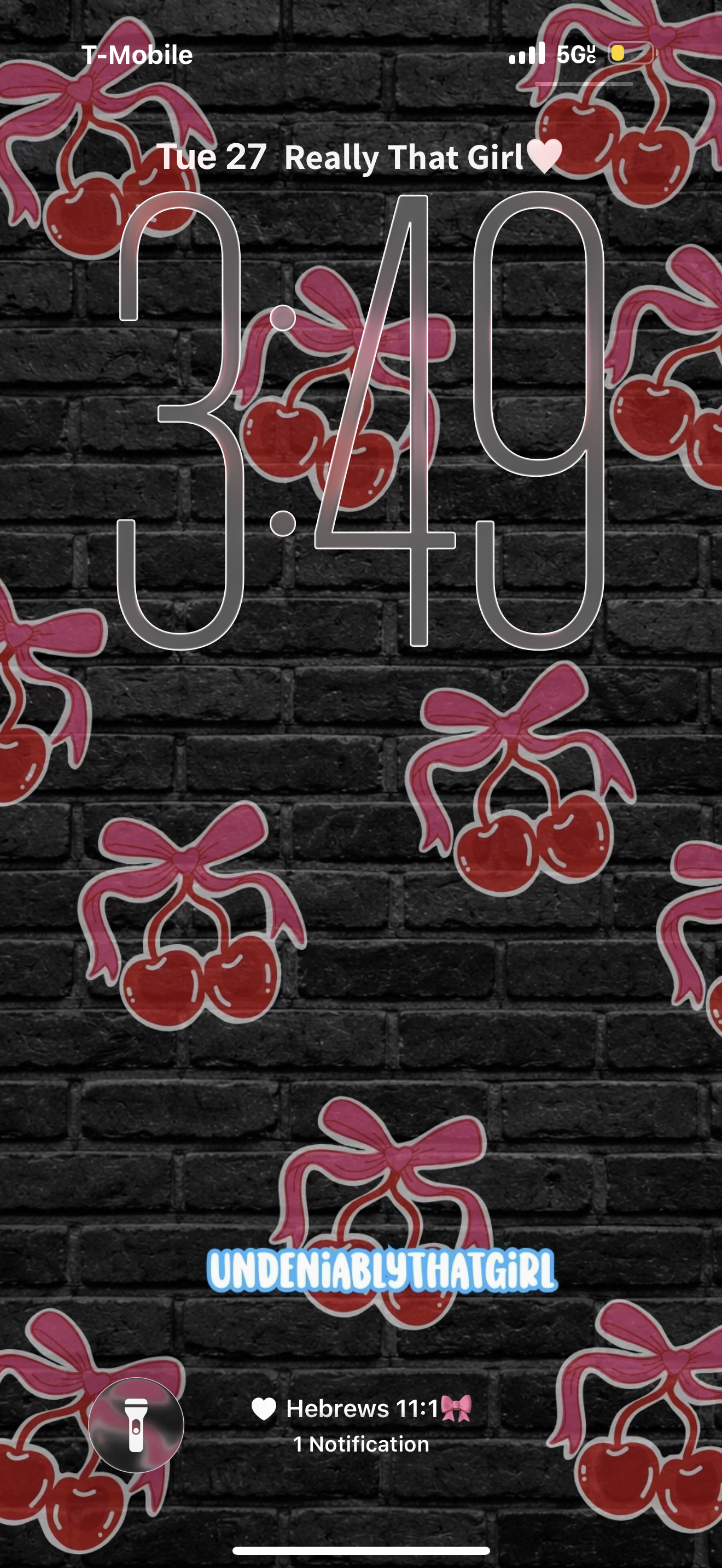Cherry Brick Wallpaper