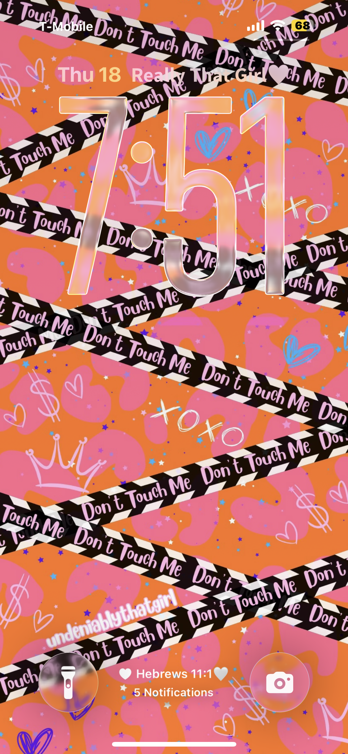 Don’t Touch Me Orange Wallpaper