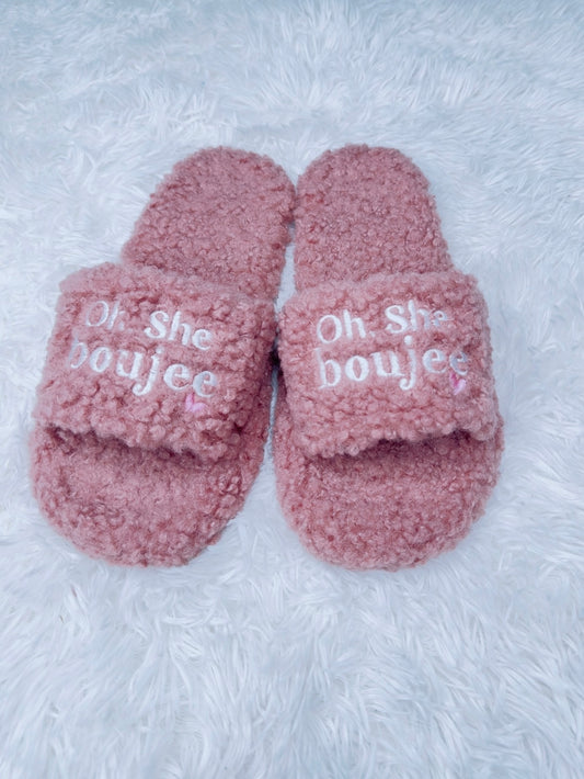 Fab Pink Boujee Slides