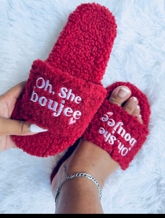 Candy Red Boujee Slides