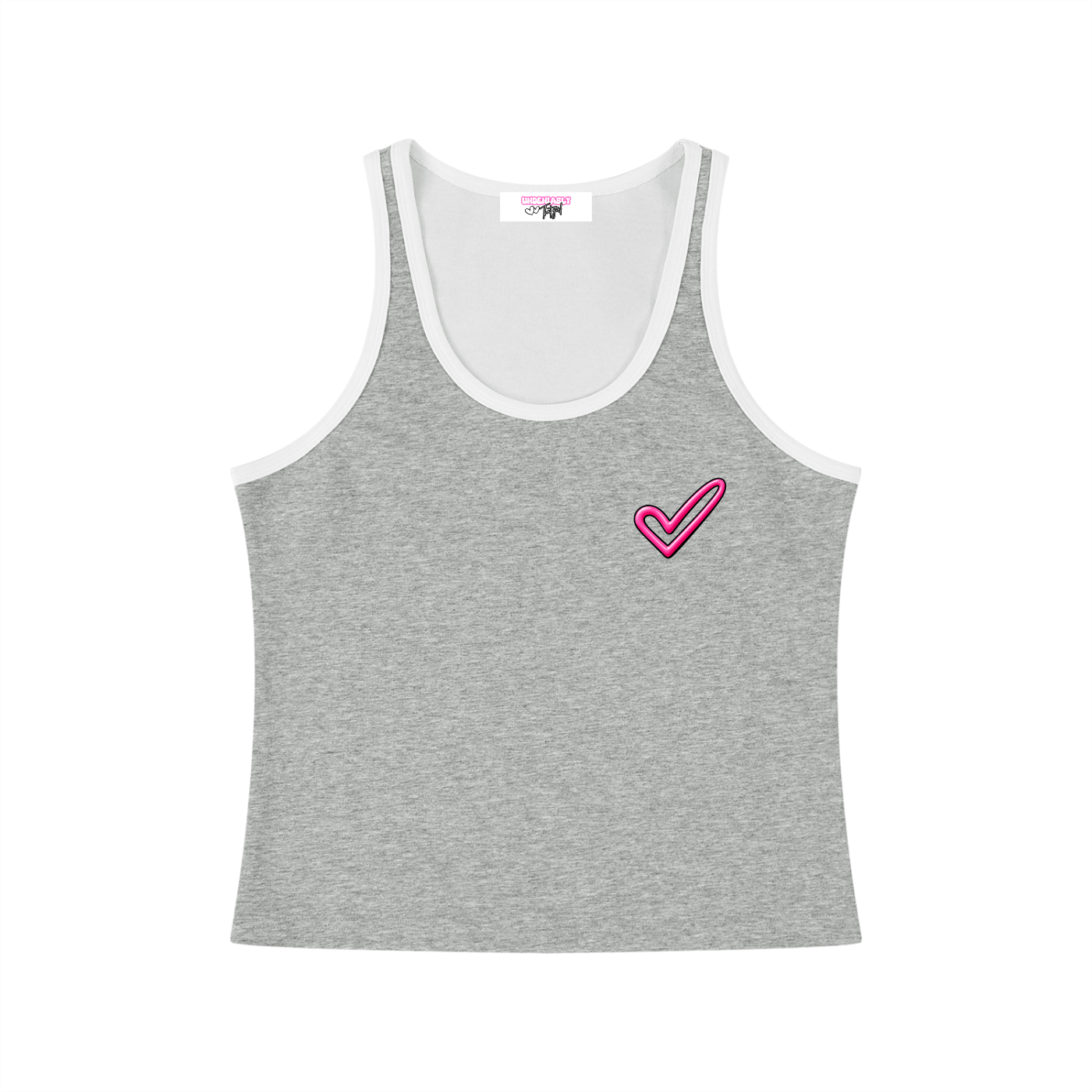 Basic Color Block Cropped Tank Top