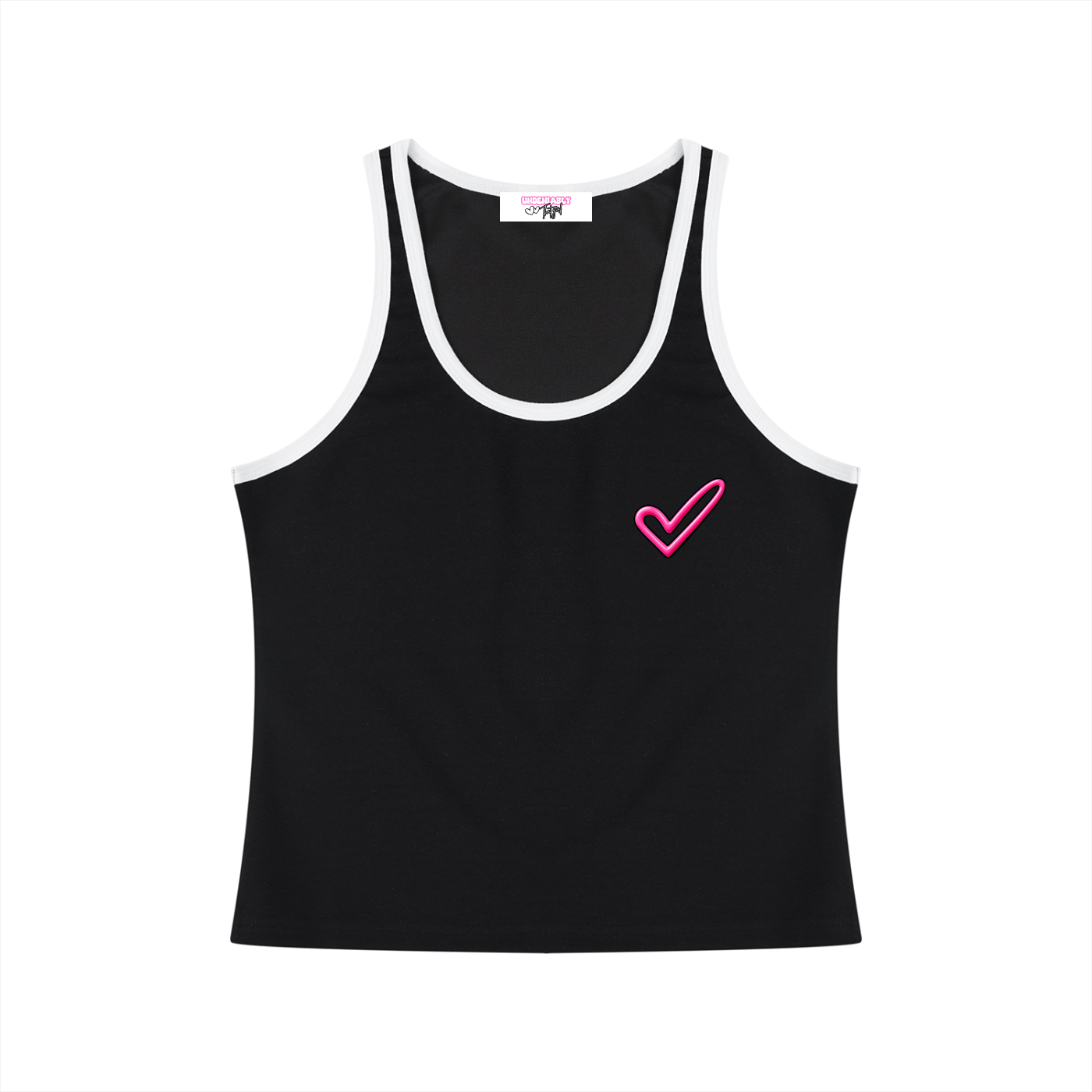 Basic Color Block Cropped Tank Top