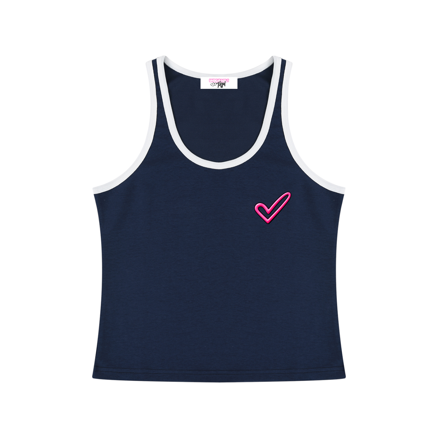Basic Color Block Cropped Tank Top